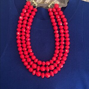 Vibrant Pink Beaded Necklace